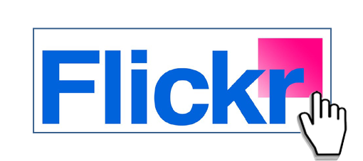 logo de flickr con enlace a su página de acceso